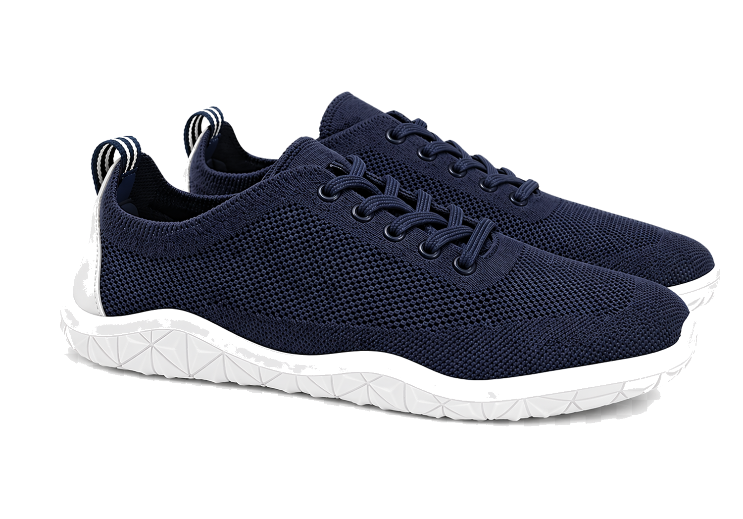 Navy knit barefoot shoe