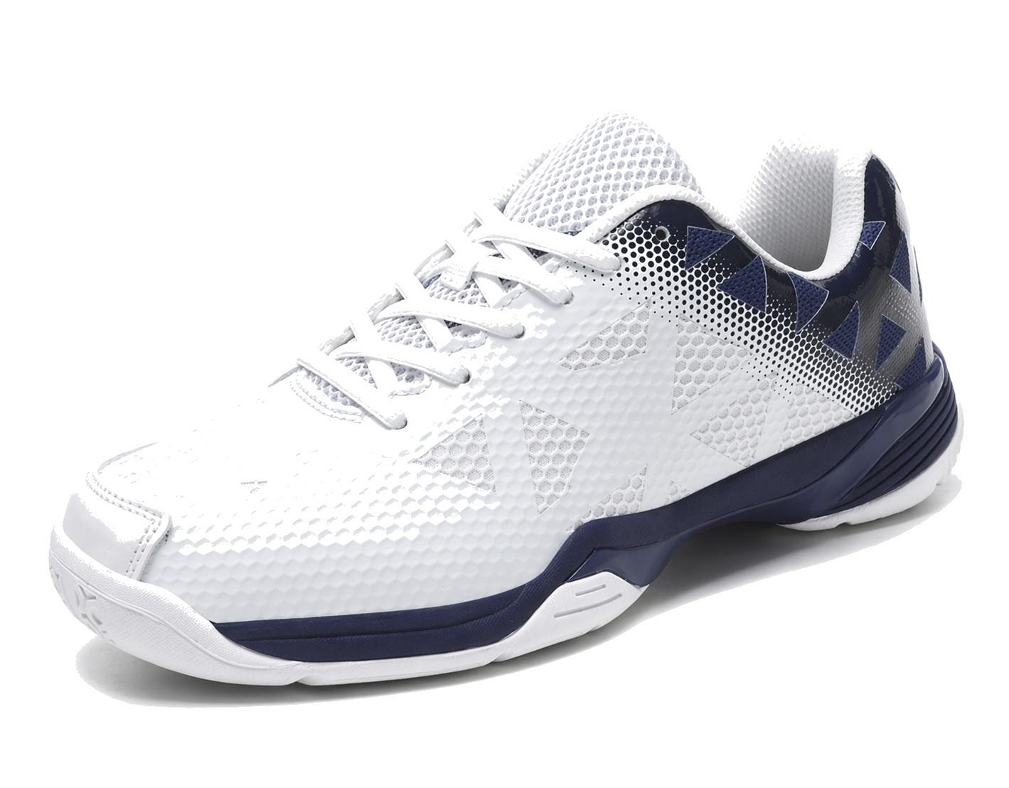 White and navy pickleball performance shoe